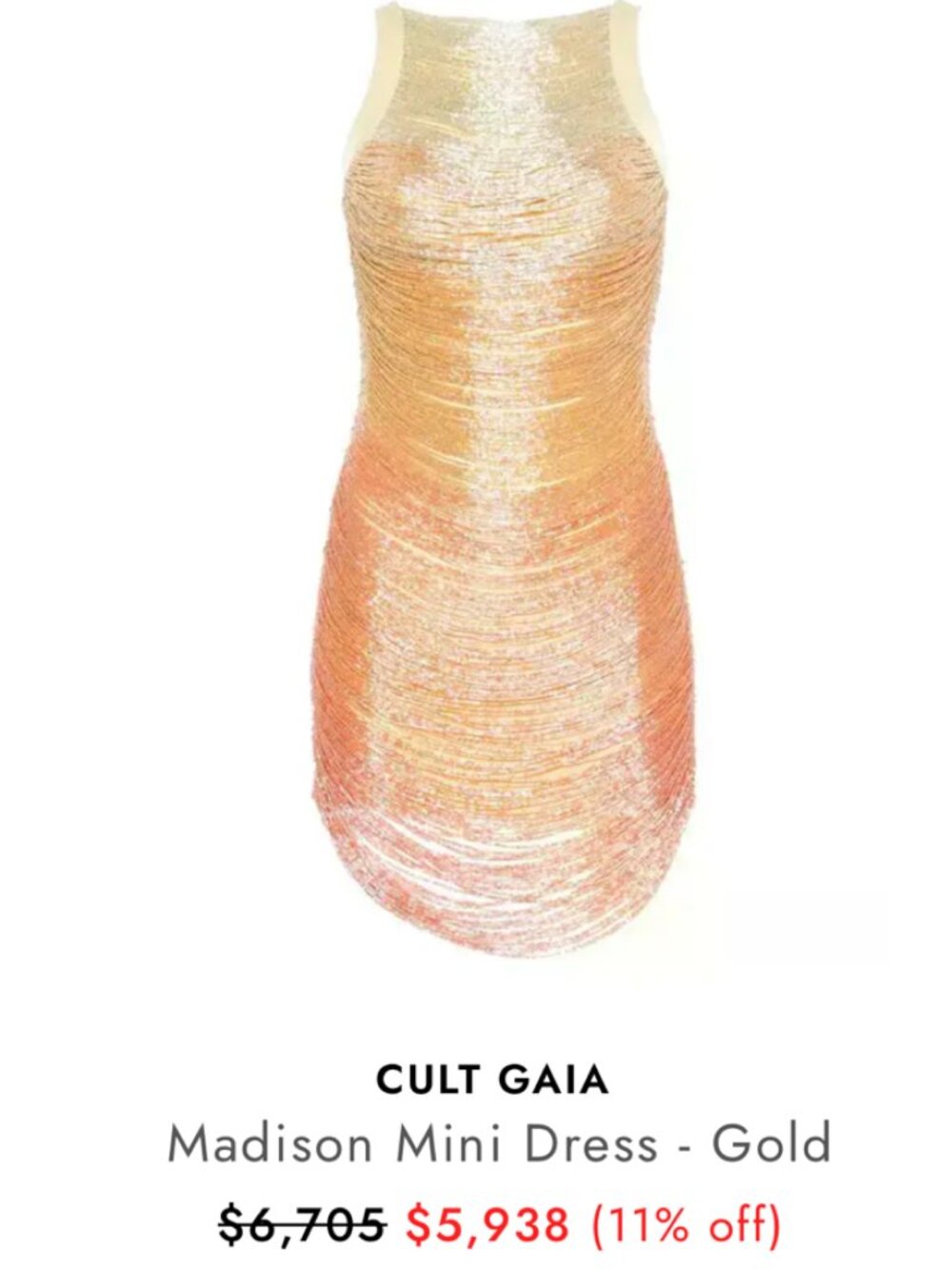 CULT GAIA MADISON MINI DRESS SIZE M WITH TAGS - Picture 14 of 16